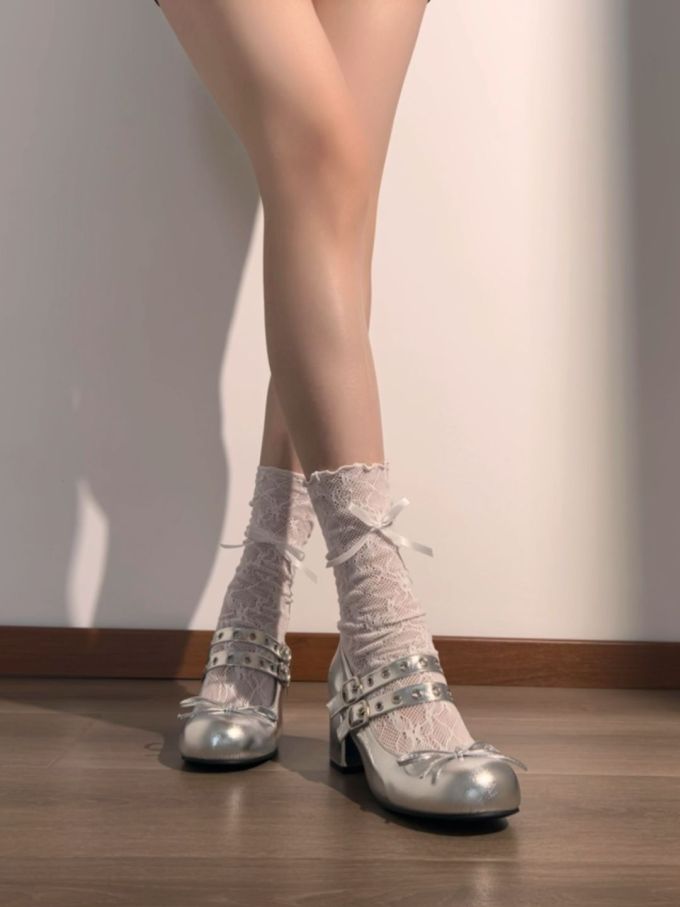 圆头 浅口鞋 皮革 