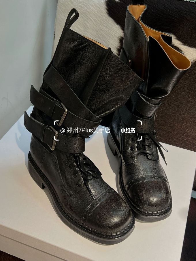 圆头 系带 皮革 