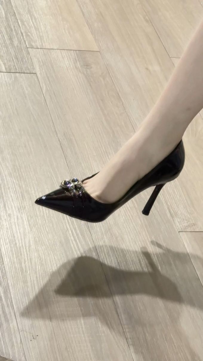 高跟 细跟 尖头 低帮 一脚蹬 浅口鞋 皮革 