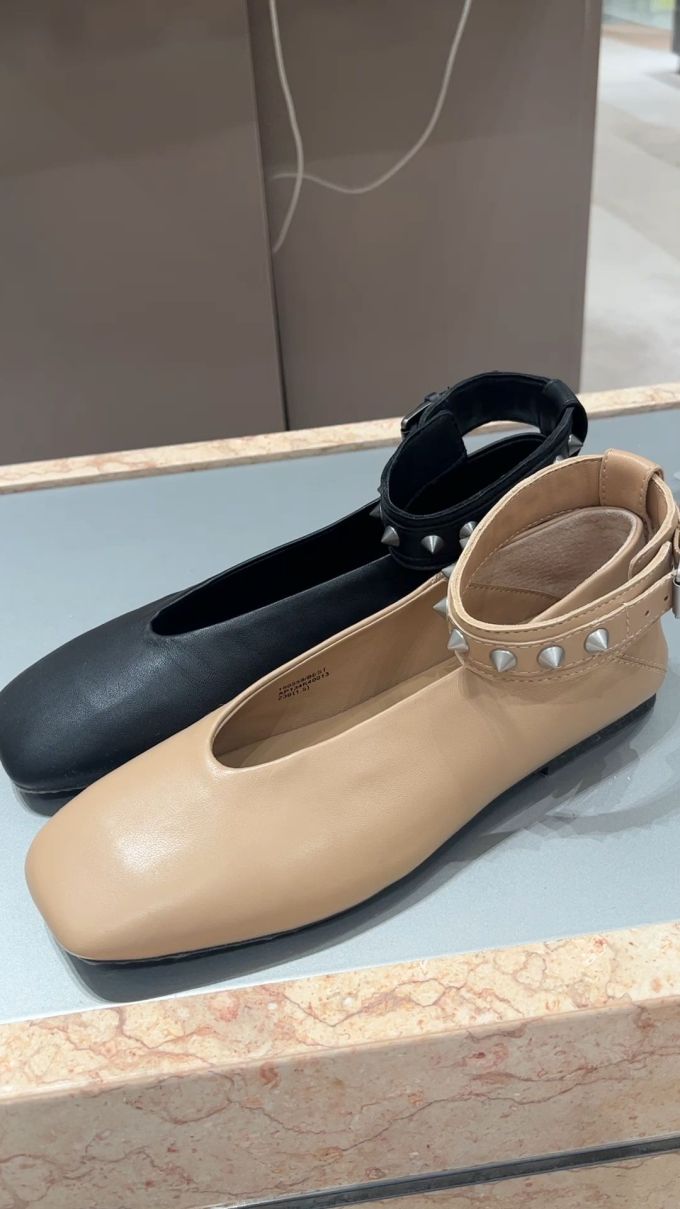 方头 中口鞋 皮革 