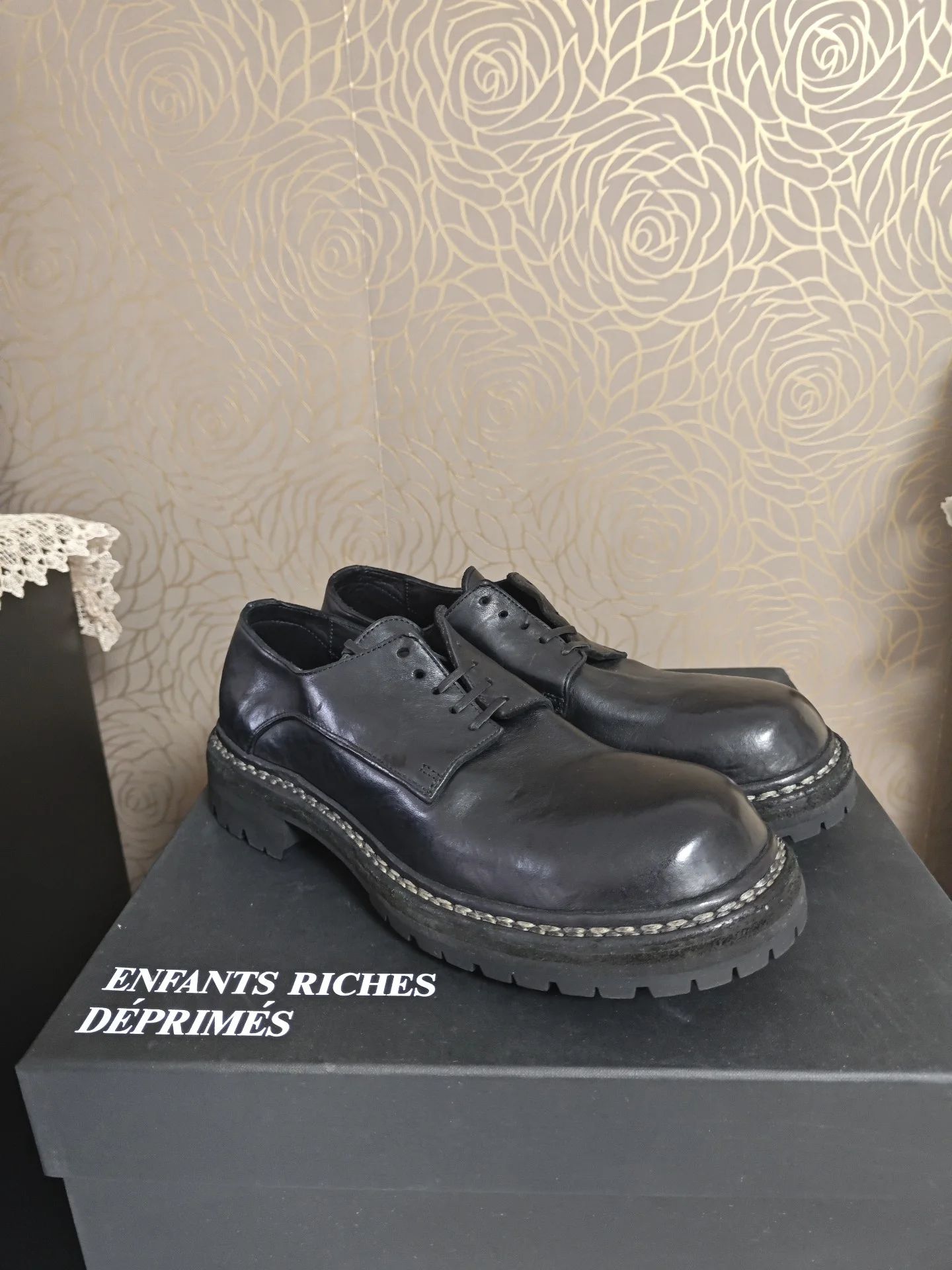 厚底 圆头 系带 皮革  - VALI鞋履AI设计主图