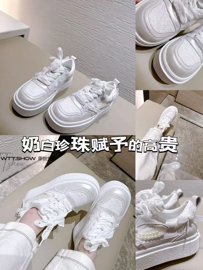 低帮 系带 蕾丝 