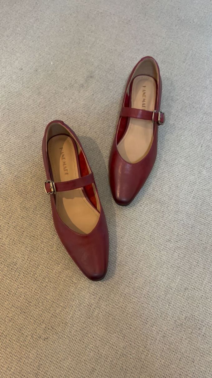 圆头 袢扣 中口鞋 皮革 