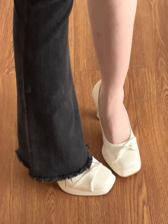 方头 中口鞋 皮革