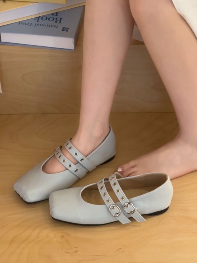 方头 中口鞋 皮革