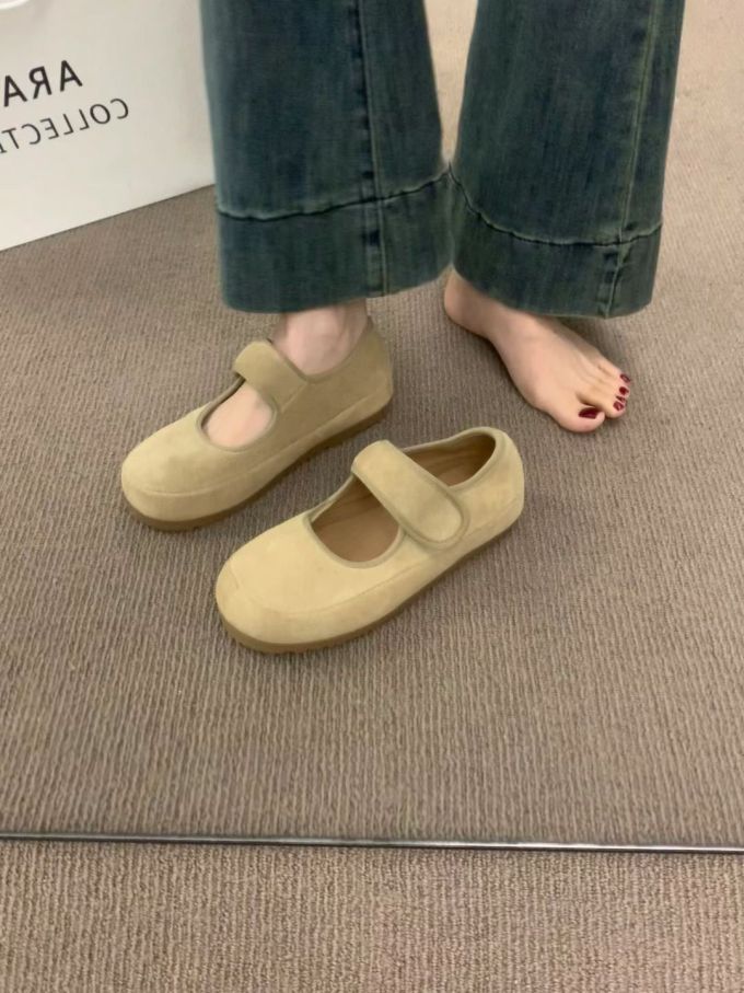 圆头 魔术贴 中口鞋 皮革