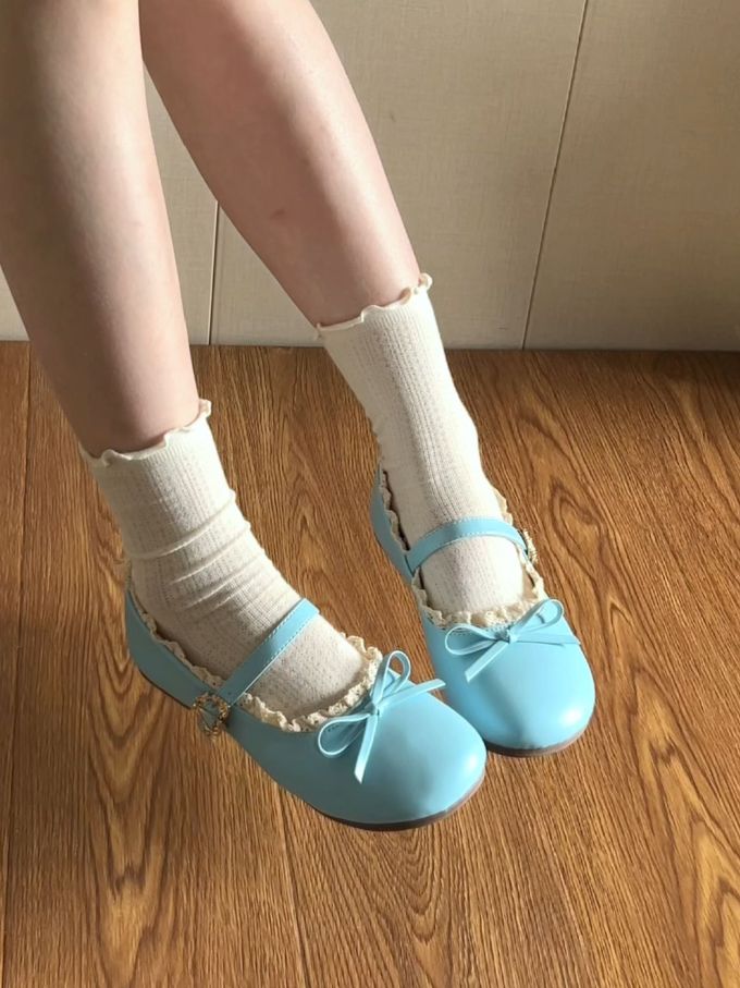 圆头 中口鞋 皮革