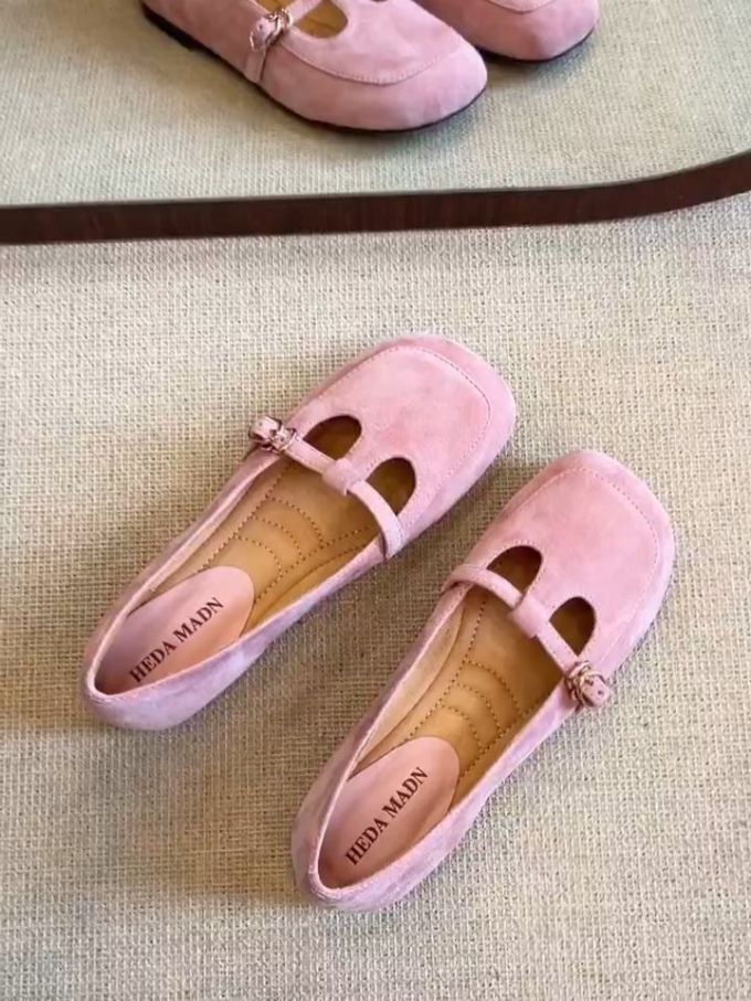圆头 中口鞋 皮革