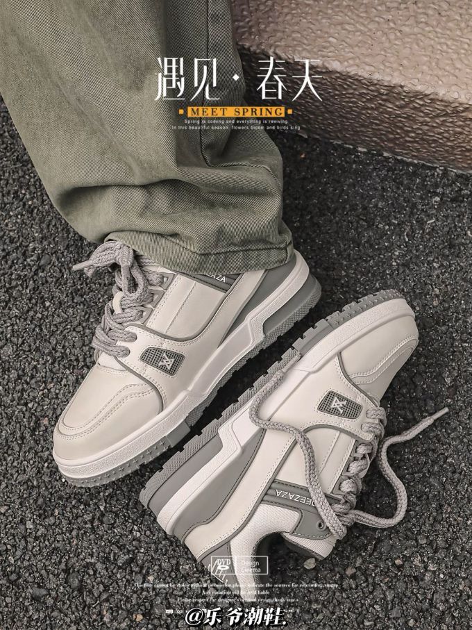 中帮 系带 皮革