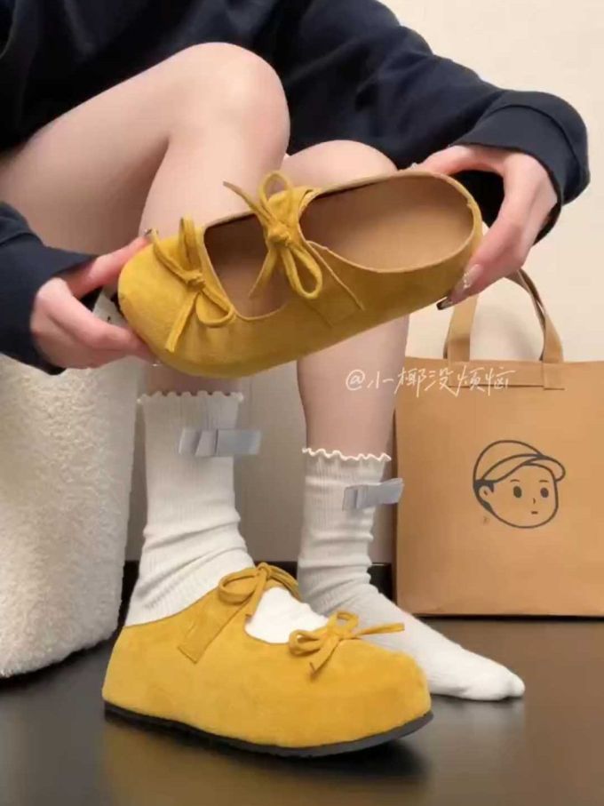 圆头 低帮 深口鞋 皮革