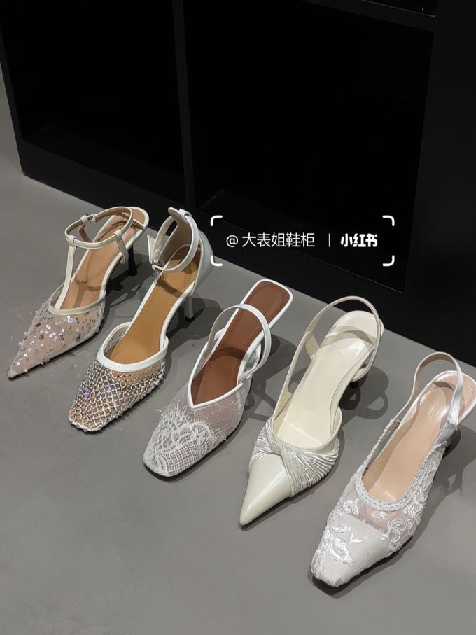 尖头 低帮 蕾丝