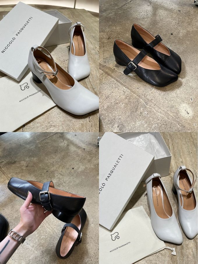 方头 中口鞋 皮革