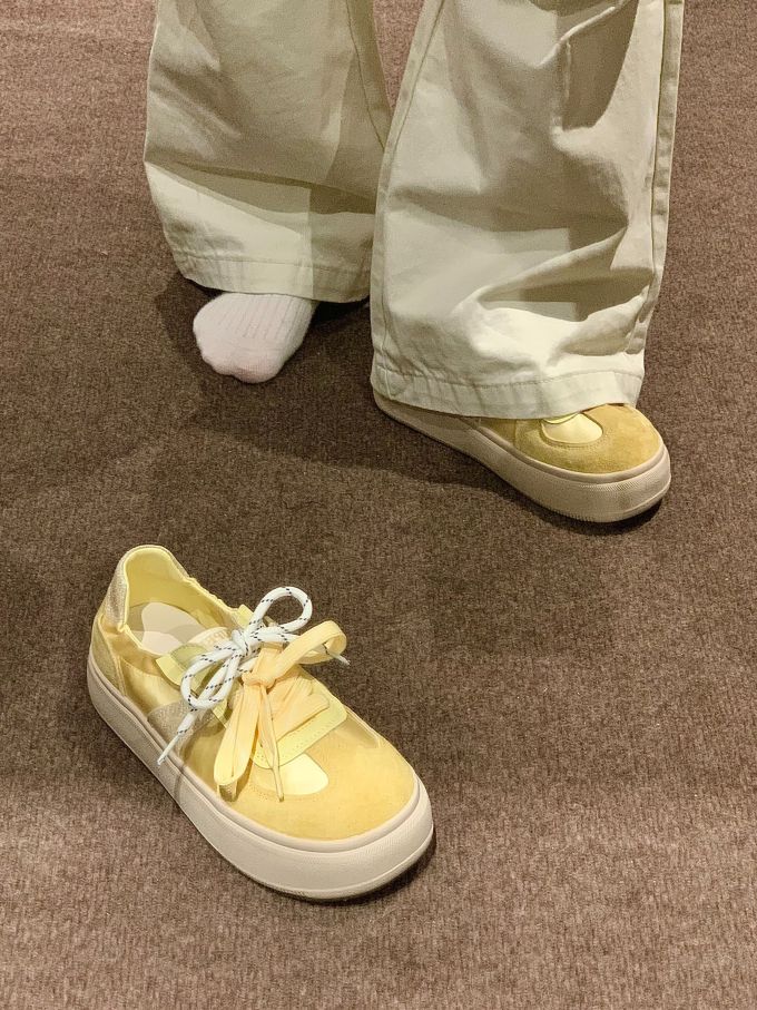 圆头 低帮 系带 深口鞋 皮革