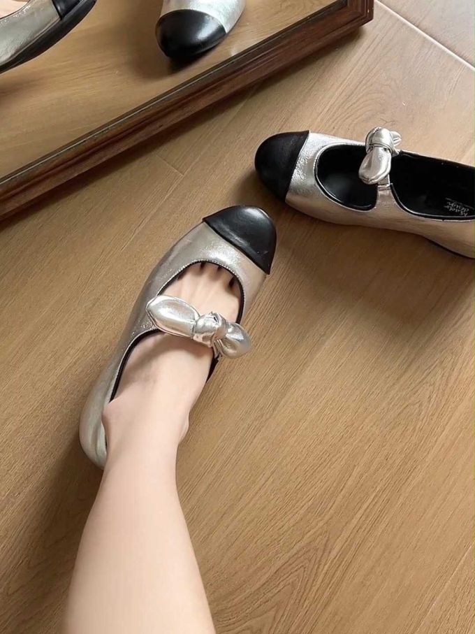 圆头 浅口鞋 皮革