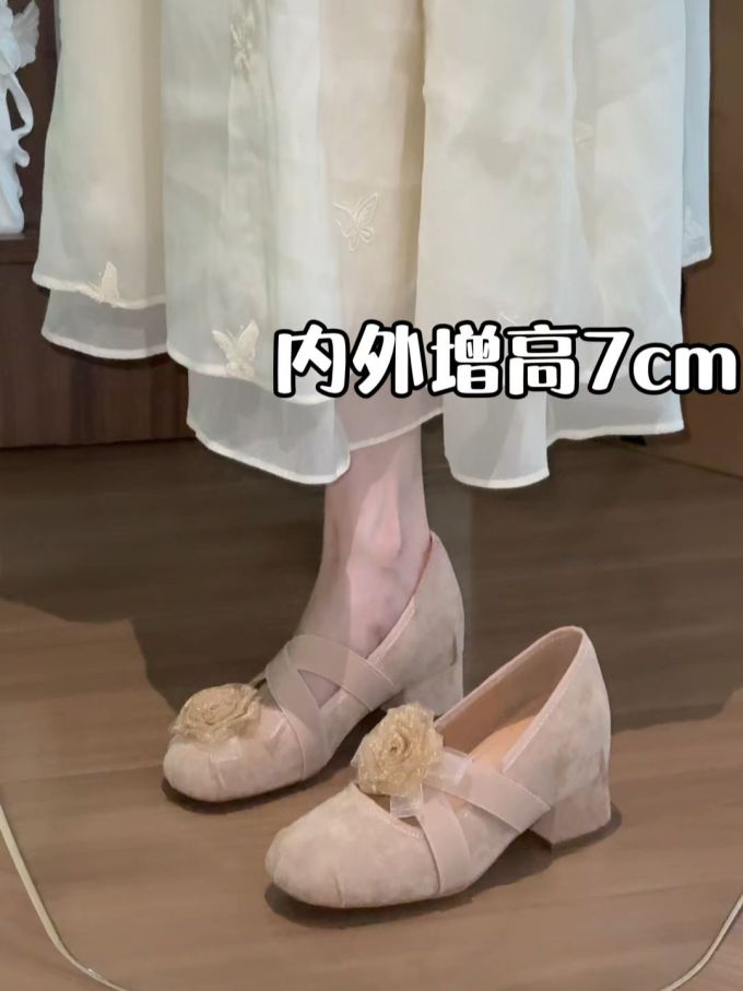 圆头 低帮 一脚蹬 中口鞋 皮革