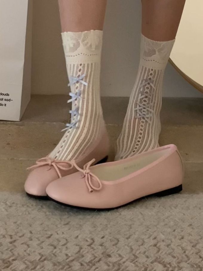 平底 圆头 一脚蹬 浅口鞋 皮革 