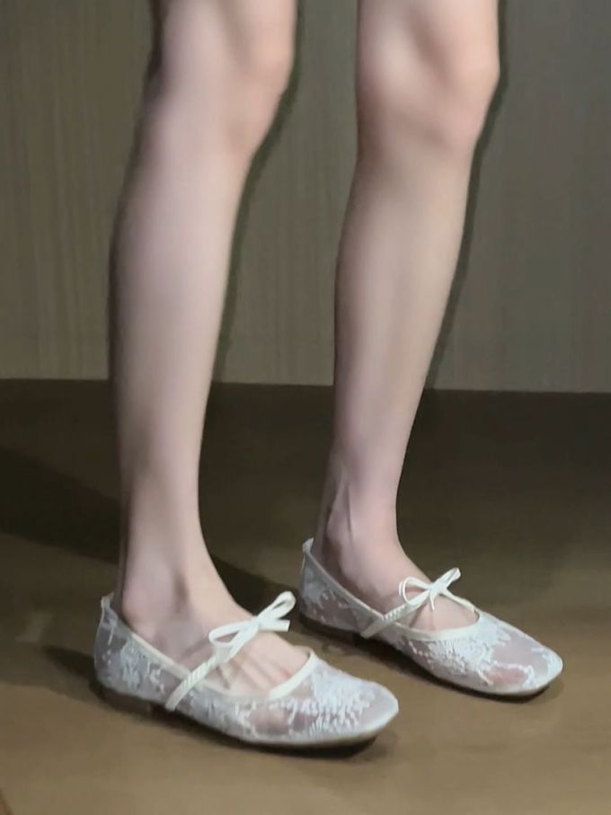 圆头 低帮 浅口鞋 蕾丝