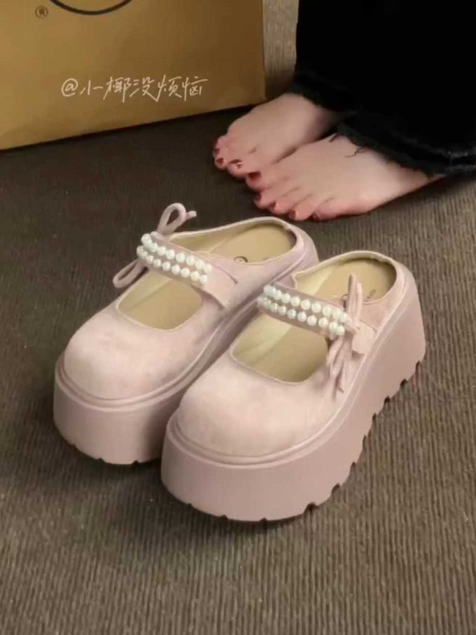 厚底 圆头 中口鞋 皮革