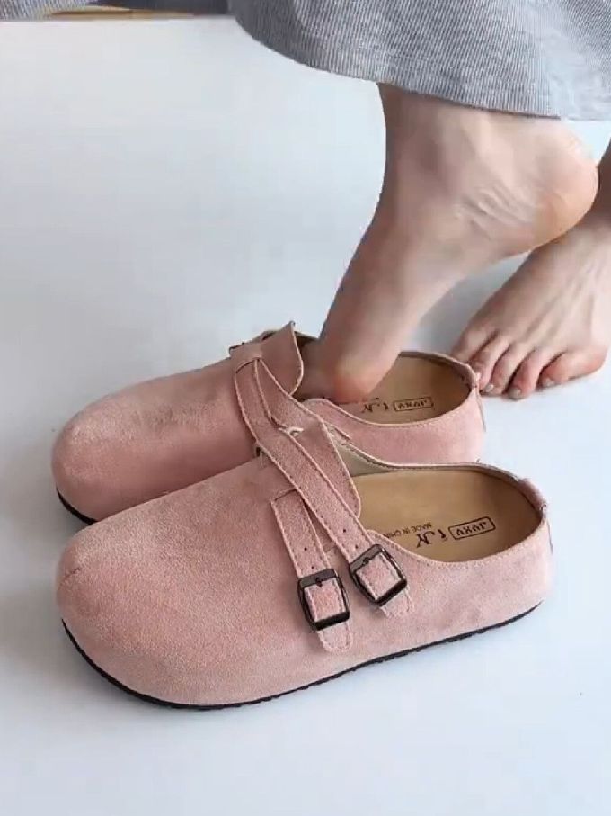 圆头 袢扣 中口鞋 皮革