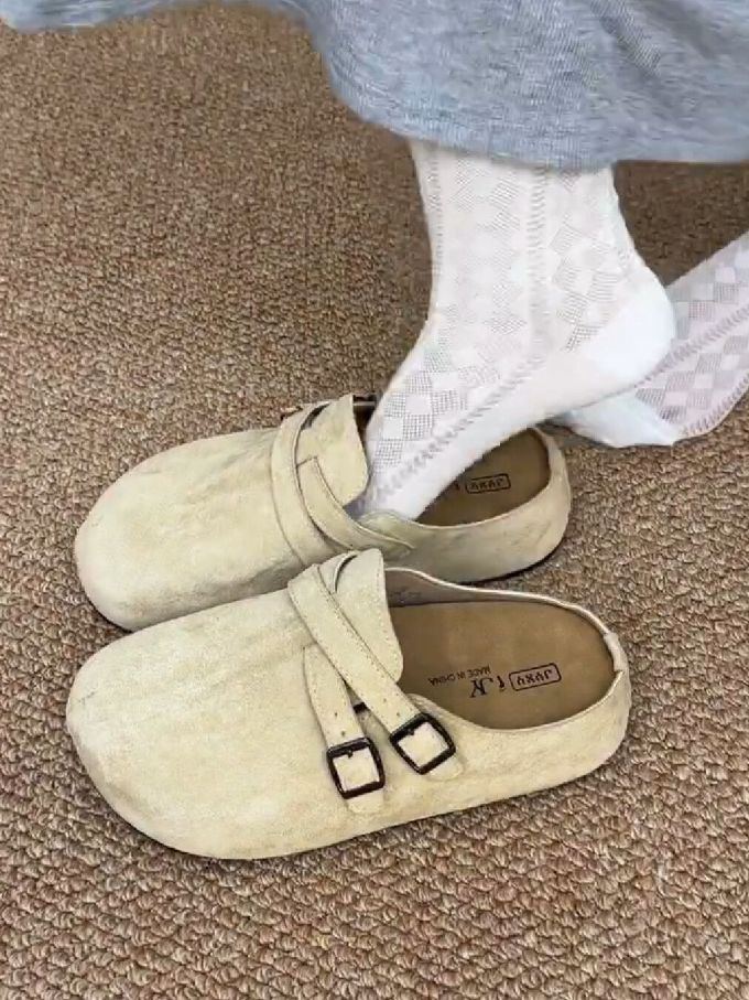 无帮 袢扣 皮革 
