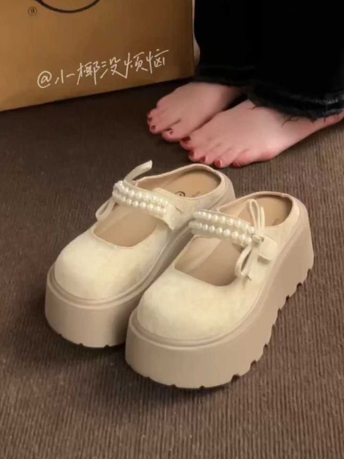 厚底 圆头 中口鞋 皮革 