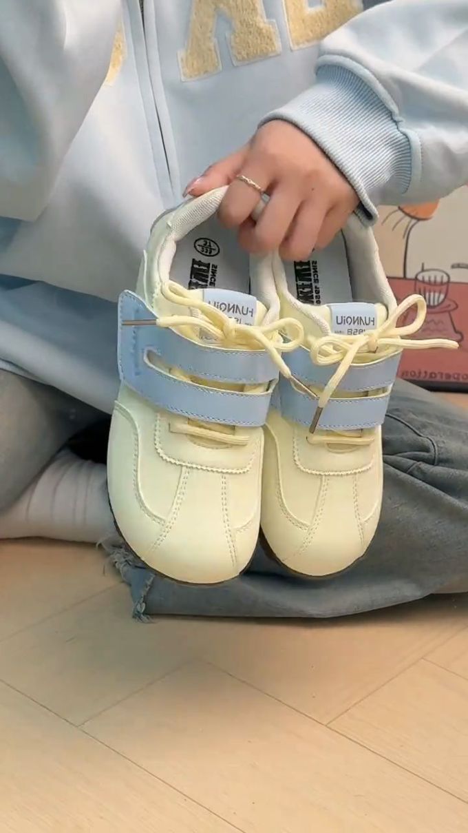 魔术贴 深口鞋 皮革
