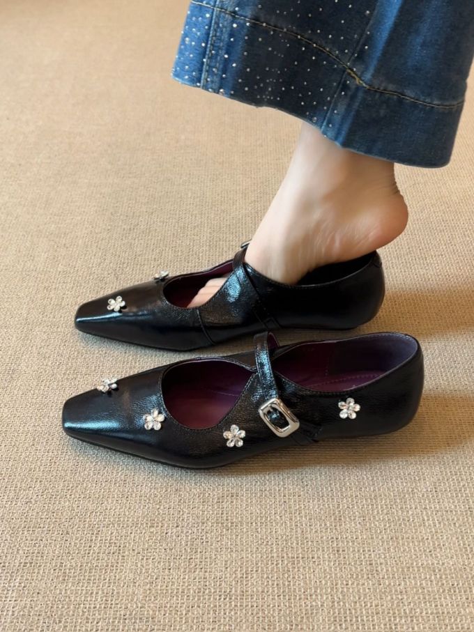 袢扣 中口鞋 皮革 