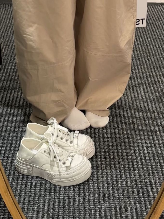 高帮 系带 布面