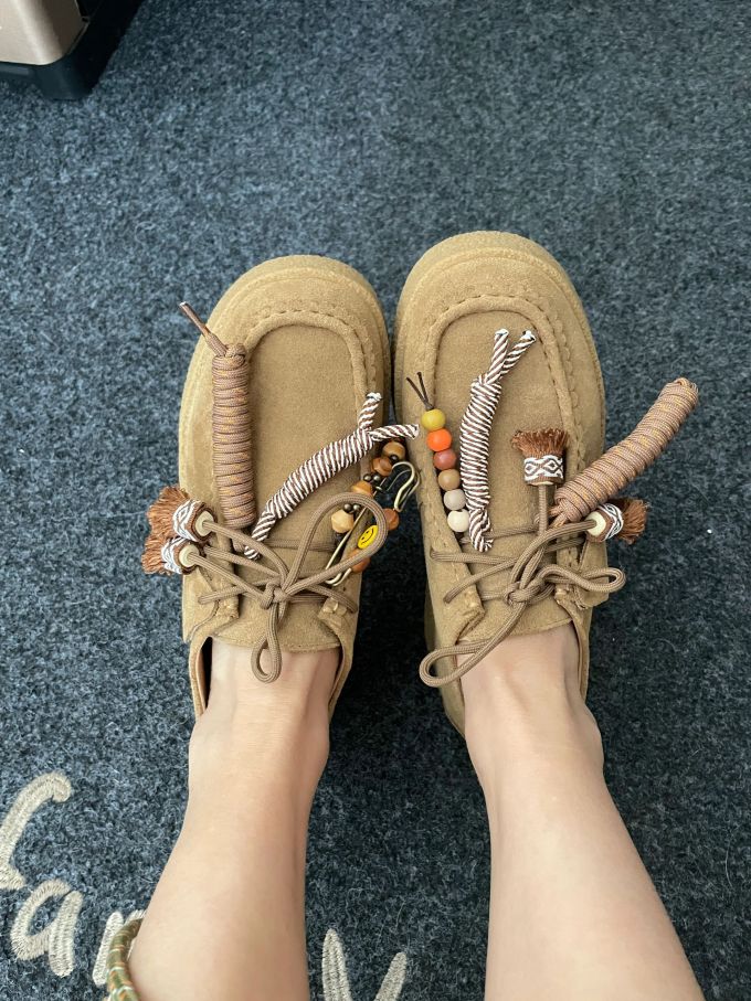 圆头 深口鞋 皮革 