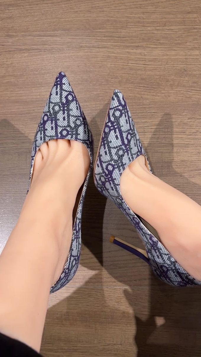 高跟 细跟 尖头 低帮 一脚蹬 中口鞋 蕾丝 