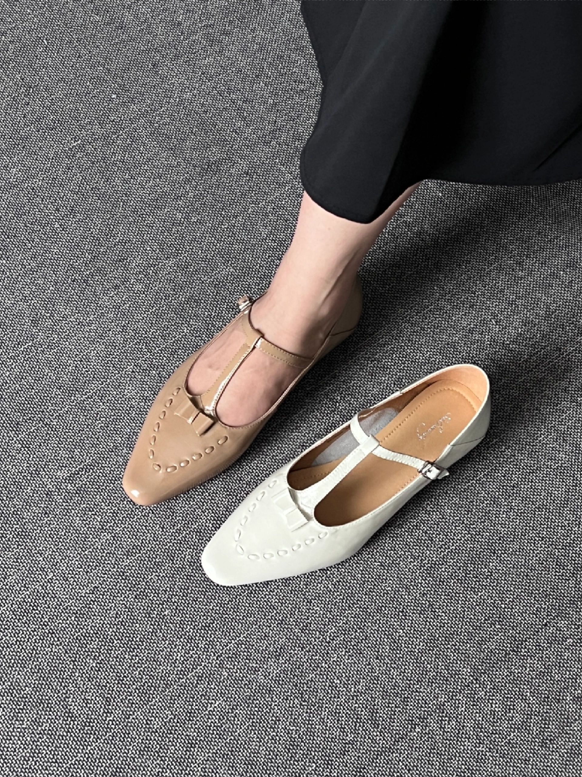 圆头 袢扣 浅口鞋 皮革  - VALI鞋履AI设计主图