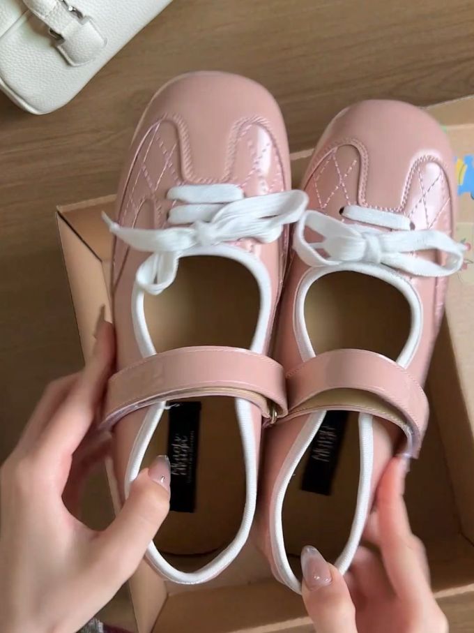 方头 中口鞋 皮革 