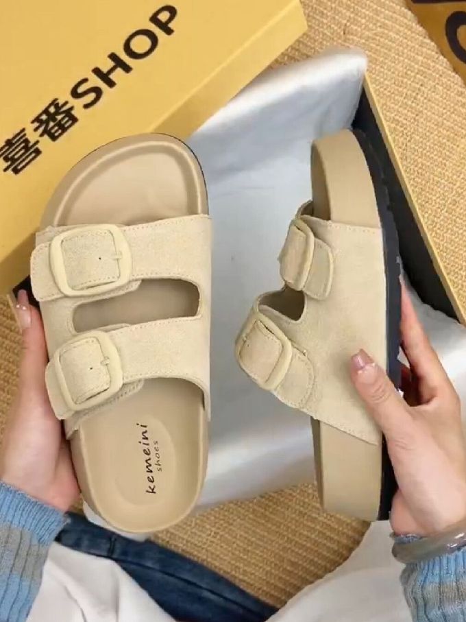 无帮 袢扣 皮革 