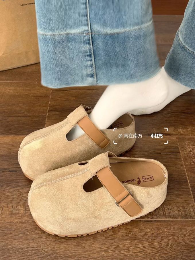异形头-分趾 中口鞋 皮革 