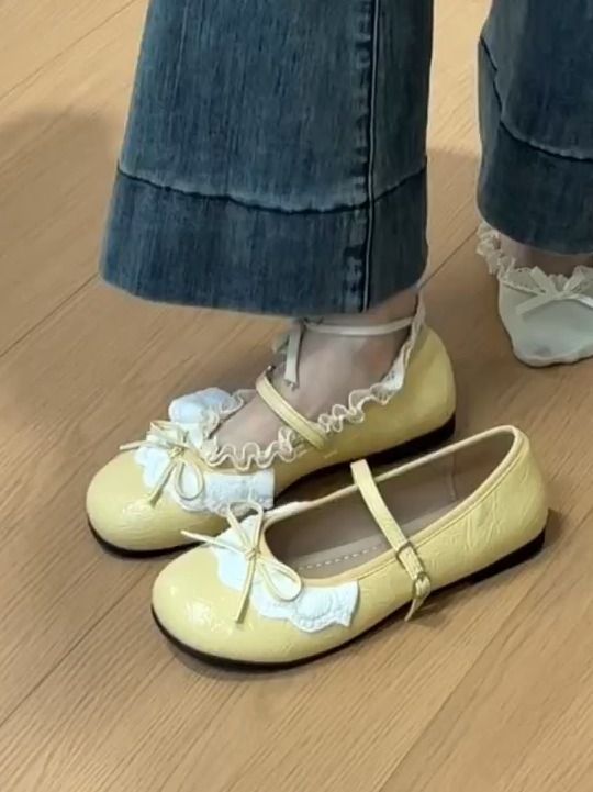 圆头 浅口鞋 皮革