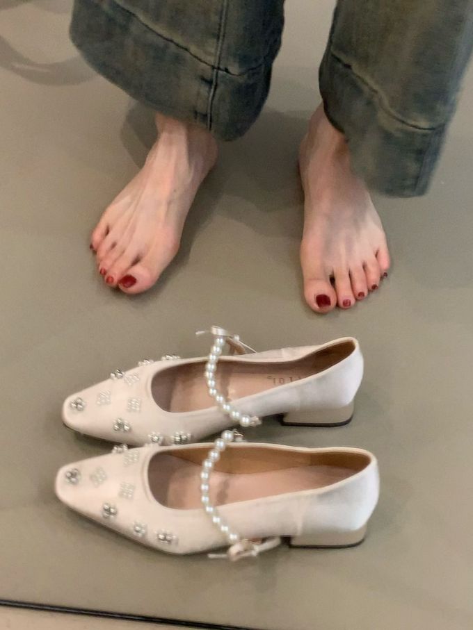 圆头 中口鞋 皮革 