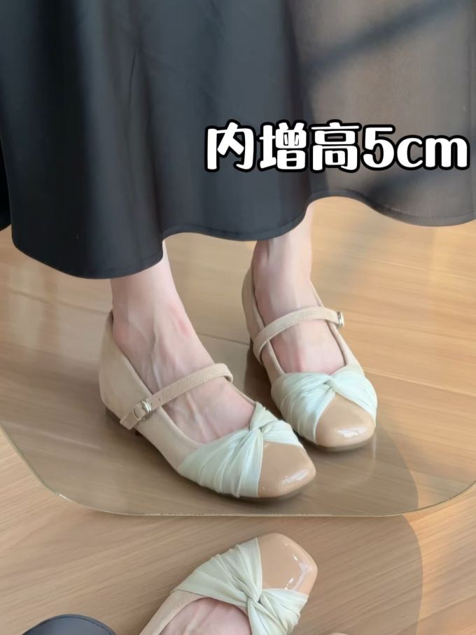 圆头 低帮 袢扣 浅口鞋 皮革 