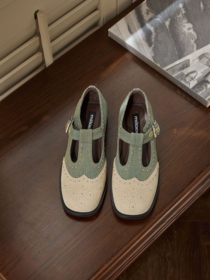 袢扣 中口鞋 皮革 