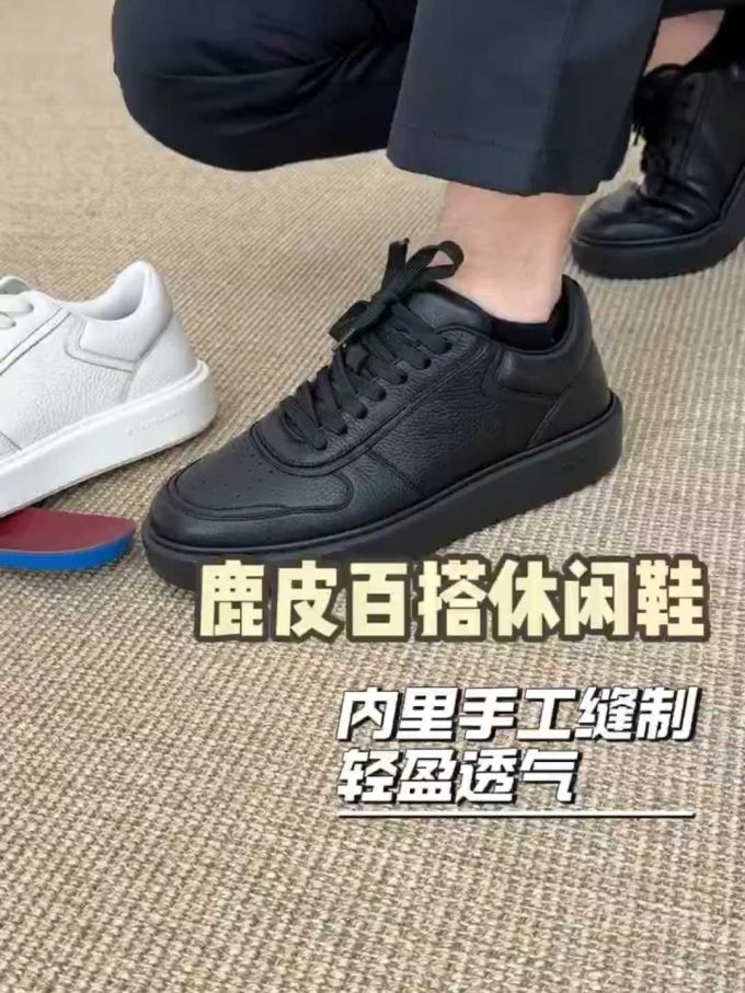 低帮 系带 皮革 