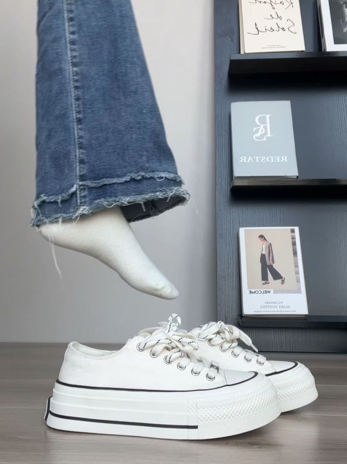 低帮 系带 布面 