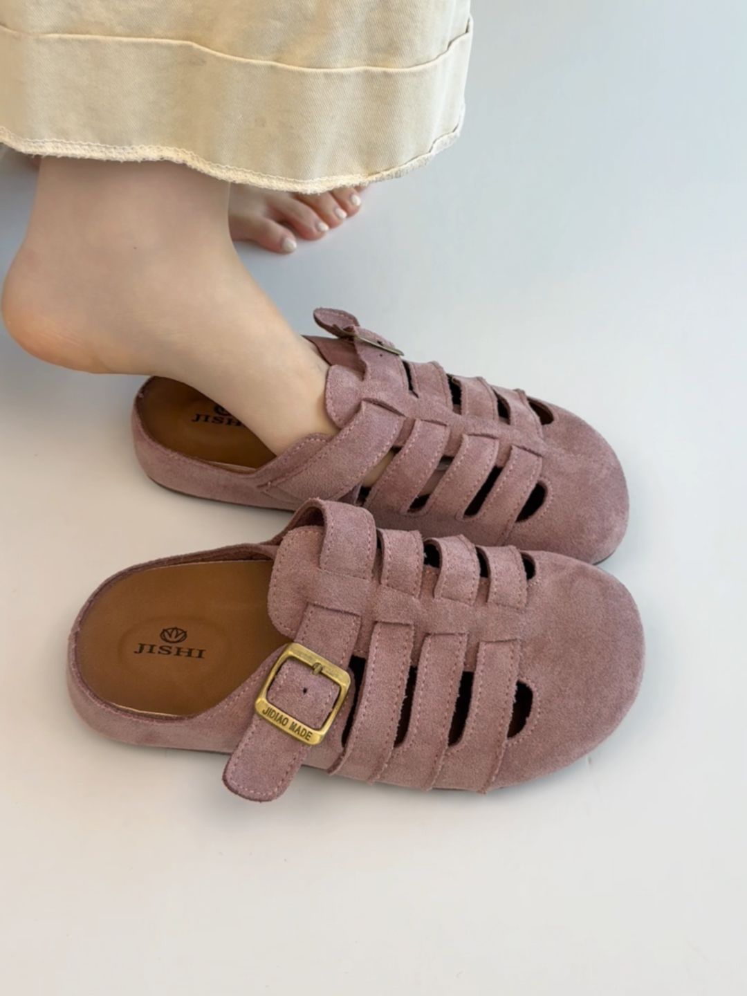 无帮 袢扣 皮革  - VALI鞋履AI设计主图