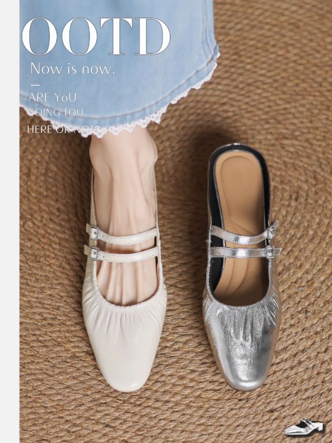 异形头-分趾 袢扣 浅口鞋 皮革 