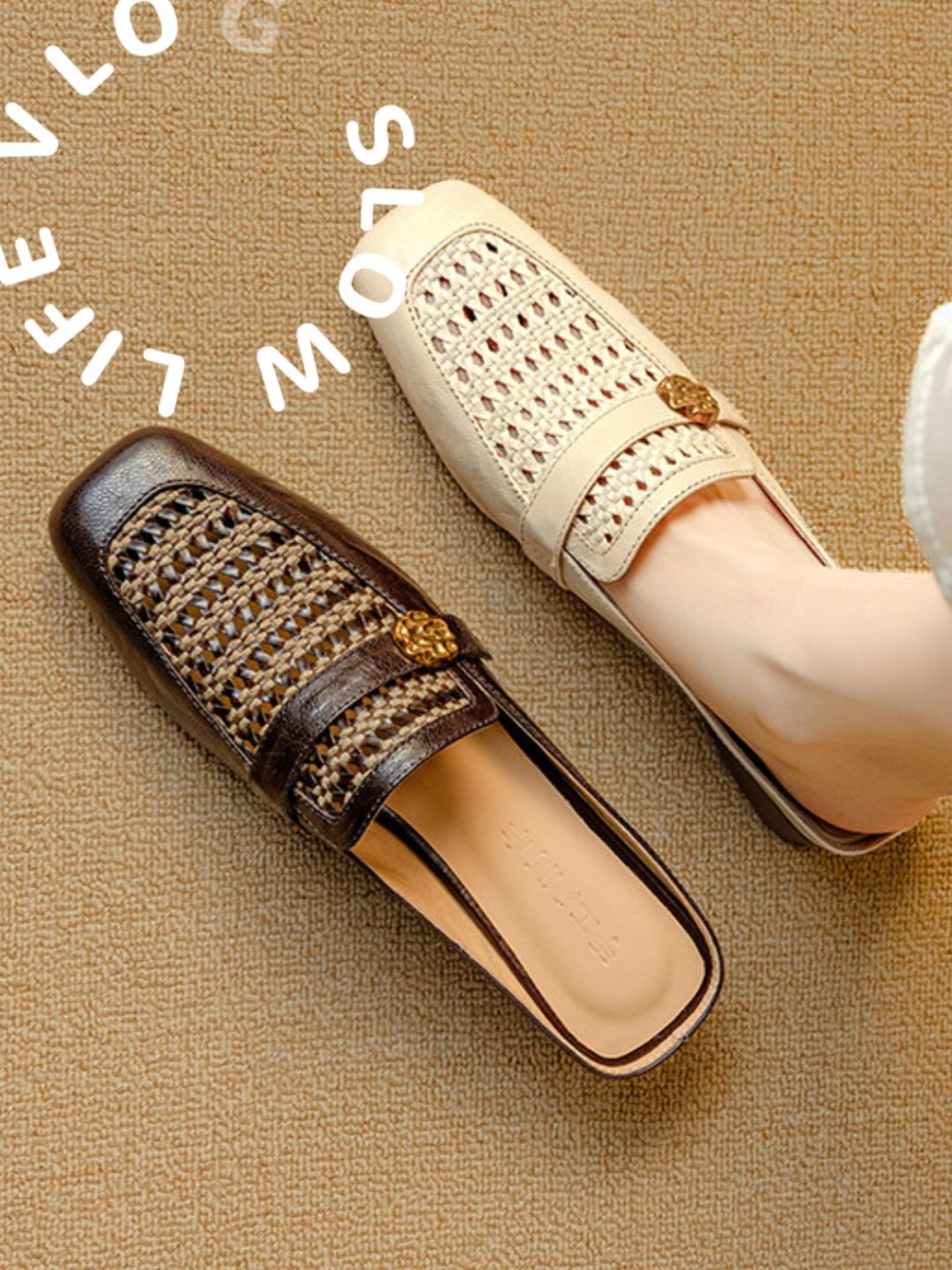 方头 无帮 深口鞋 皮革  - VALI鞋履AI设计主图