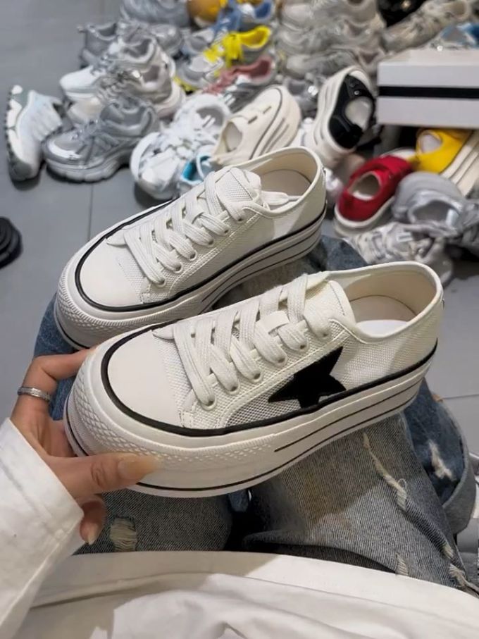 低帮 系带 布面 