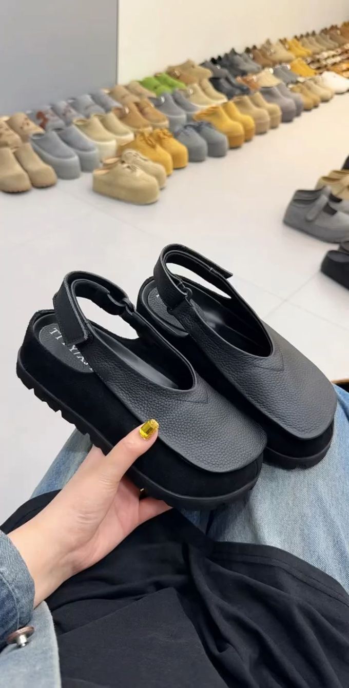 无帮 袢扣 皮革 