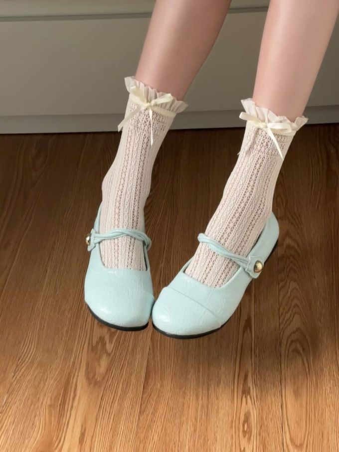圆头 中口鞋 皮革 