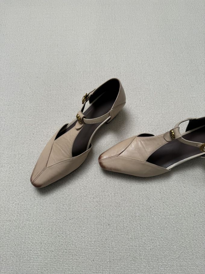 袢扣 中口鞋 皮革 