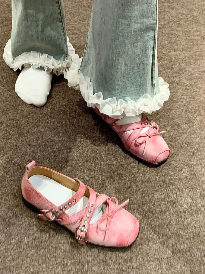 袢扣 中口鞋 皮革 