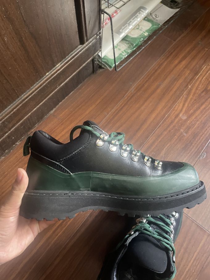 厚底 圆头 系带 皮革 