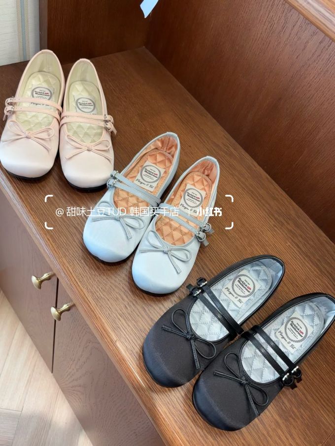 圆头 浅口鞋 皮革